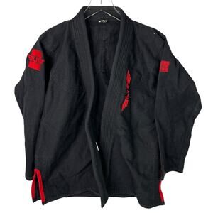 Elite Sports Brazilian Jiu Jitsu BJJ Gi Jacket Black Red Technical Fightwear A2